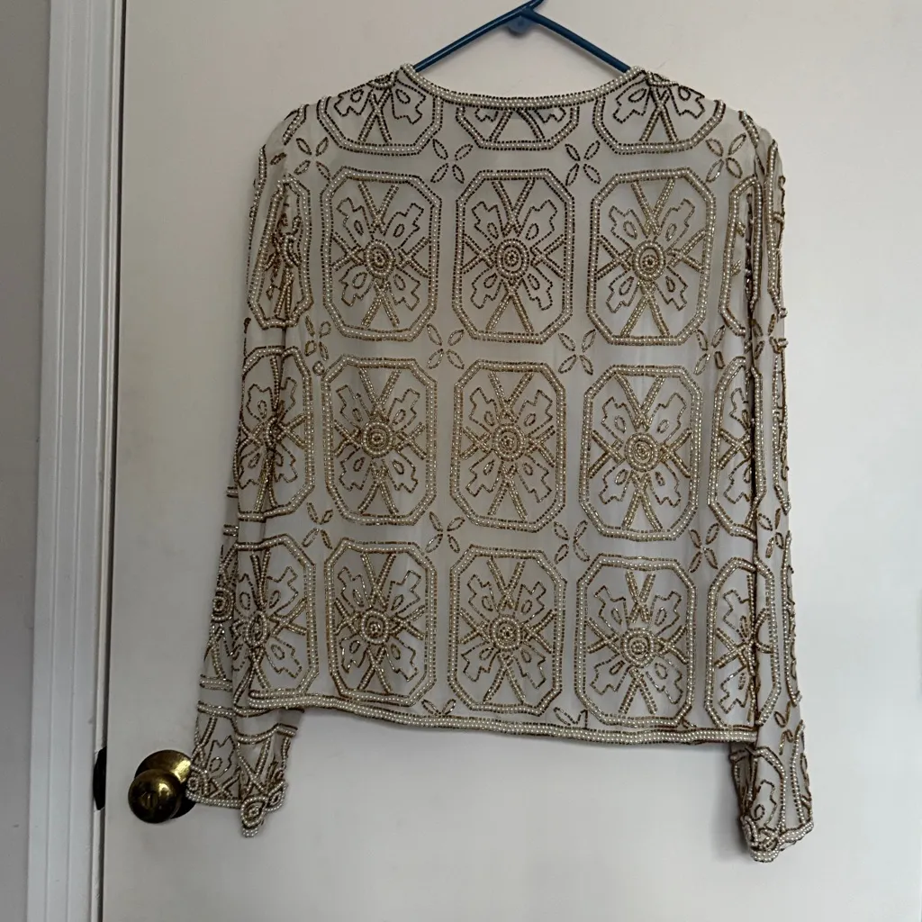 Scala Gold Beaded Women's Jacket - Image 5