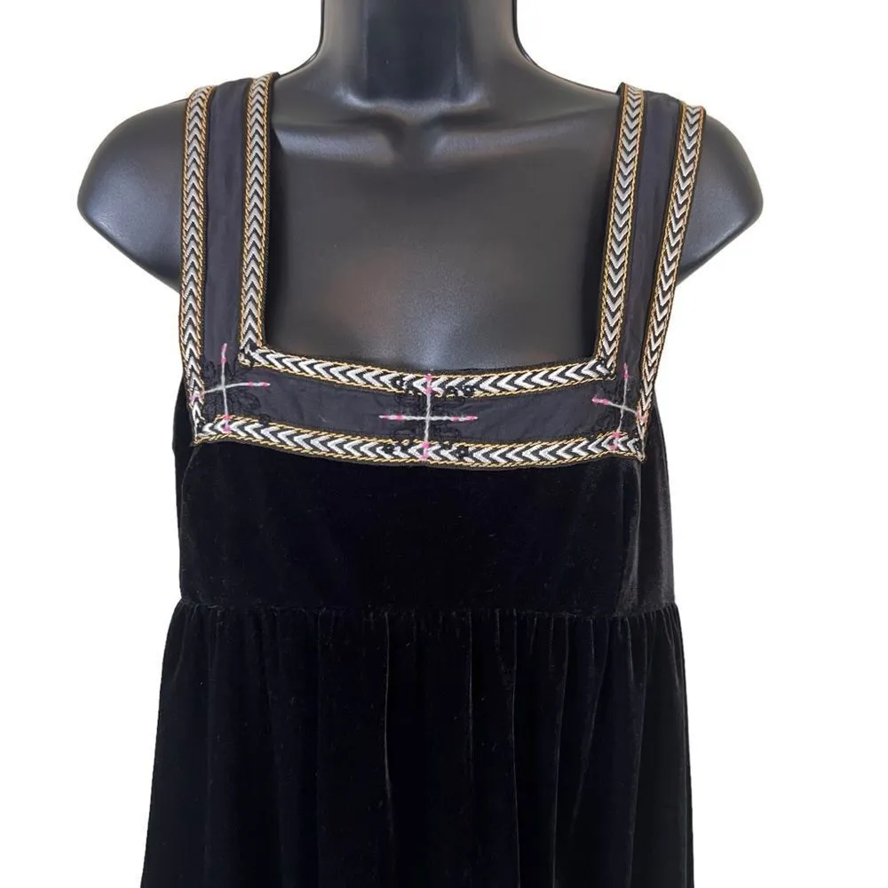 Free People Scandanavian Snowflake Velvet Babydoll Dress - Image 3