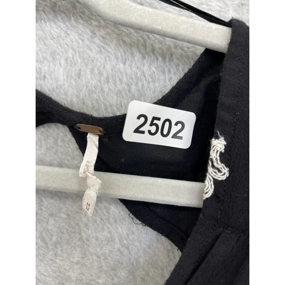 Free People Women's Embroidered Austin Dress Floral Black Long Sleeve Size Small - Image 11