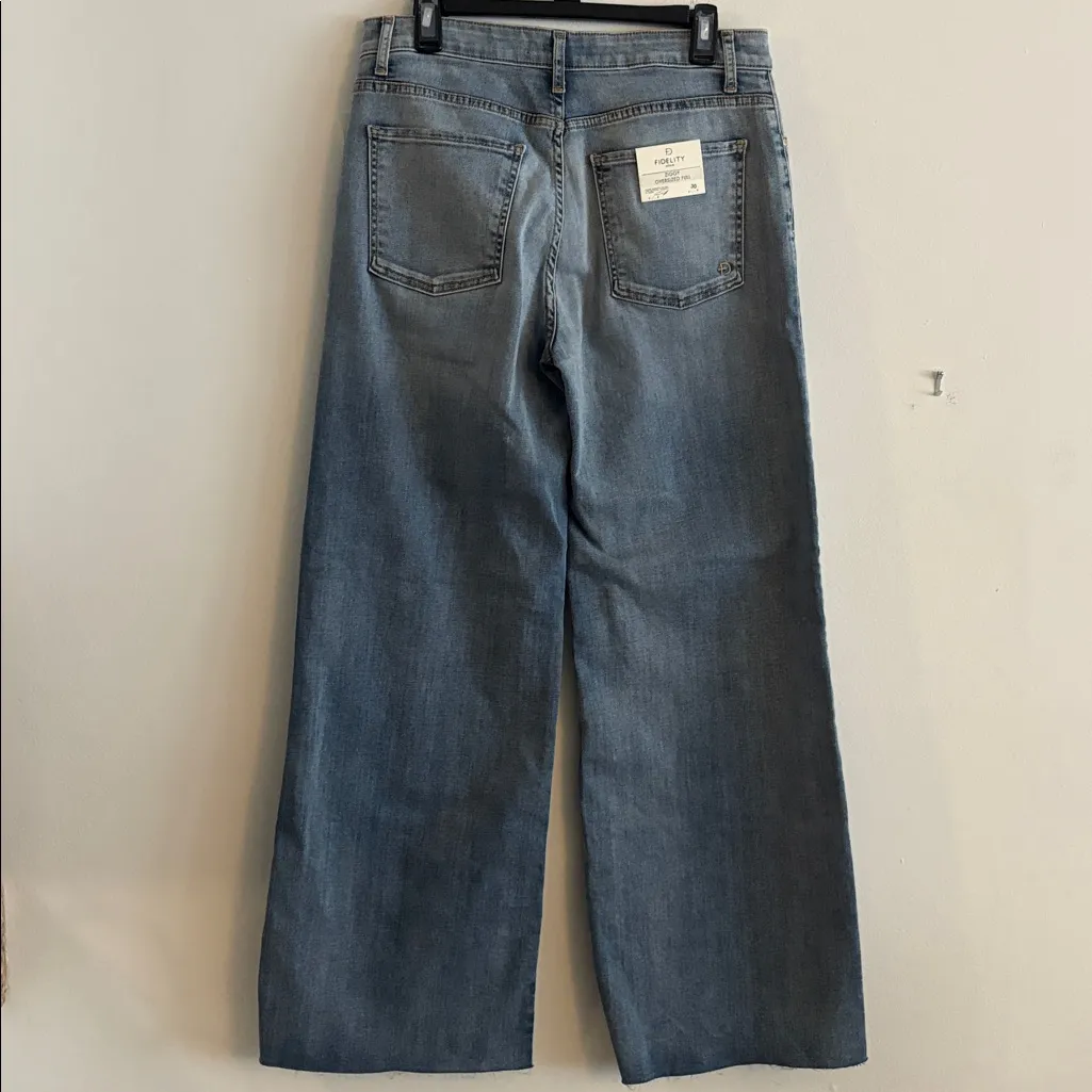 NWT Anthropologie Fidelity Denim Ziggy Oversized Full Wide Leg Jeans Size 30 - Image 3