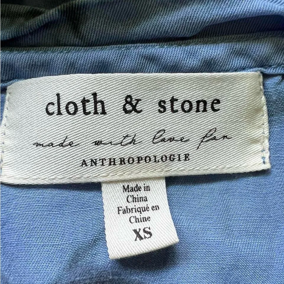 Anthropologie Blue and Black/gray Tie-Dye Mini Dress - Image 6