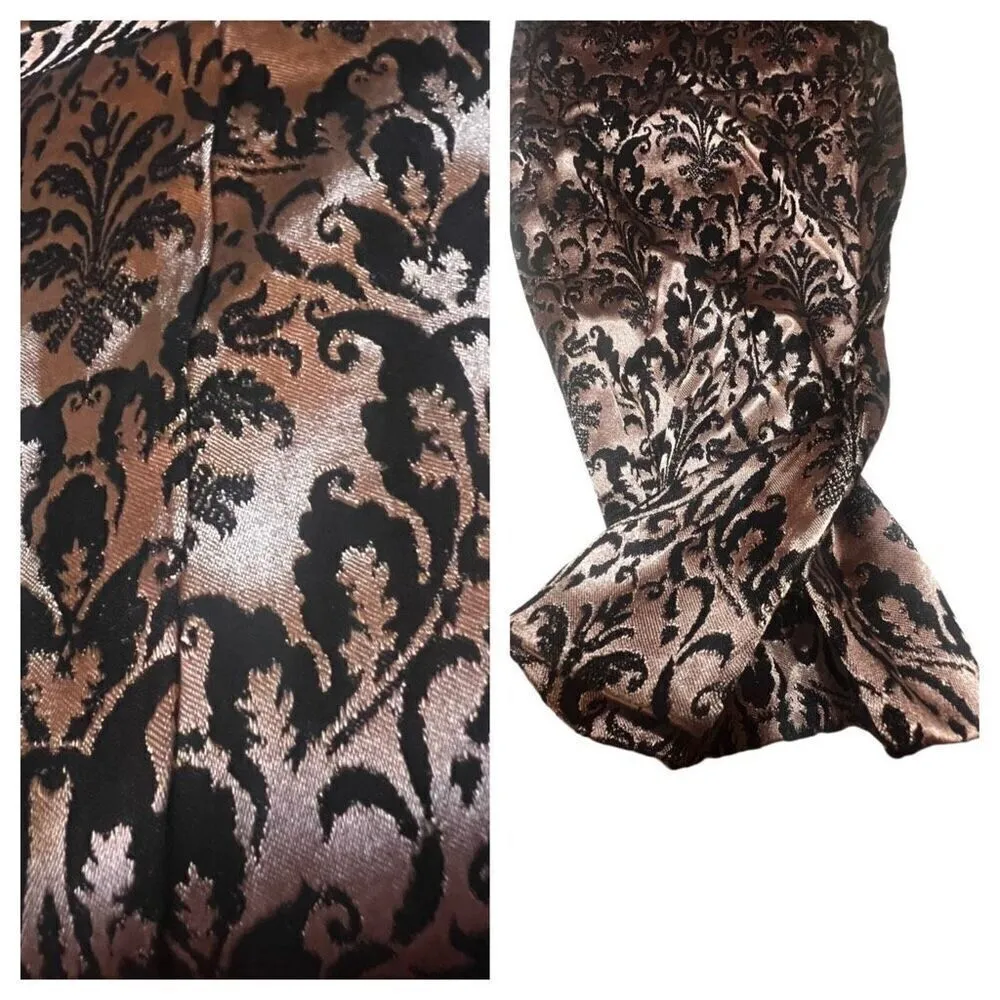 7Th Avenue Design High Waist Pull On Slim Leg Pants Sz L Bronze - Image 8