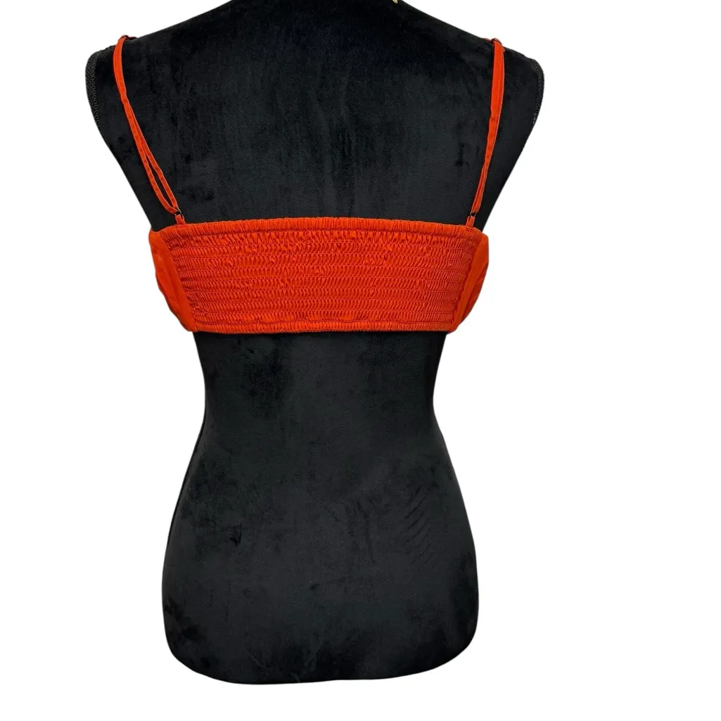 Abercrombie & Fitch Ruched Tiny Set Top Red Orange Color Size Small - Image 3