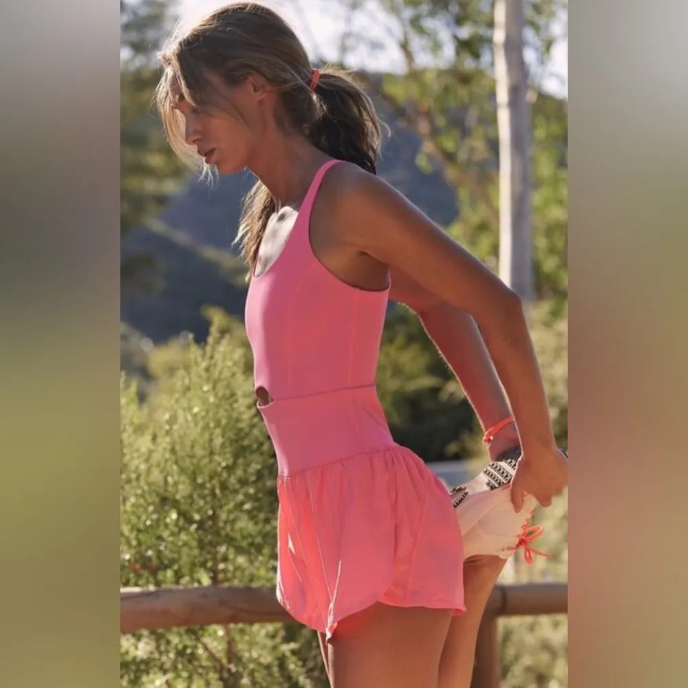 NWOT Free People Movement Righteous Runsie Size XS Pink - Image 2