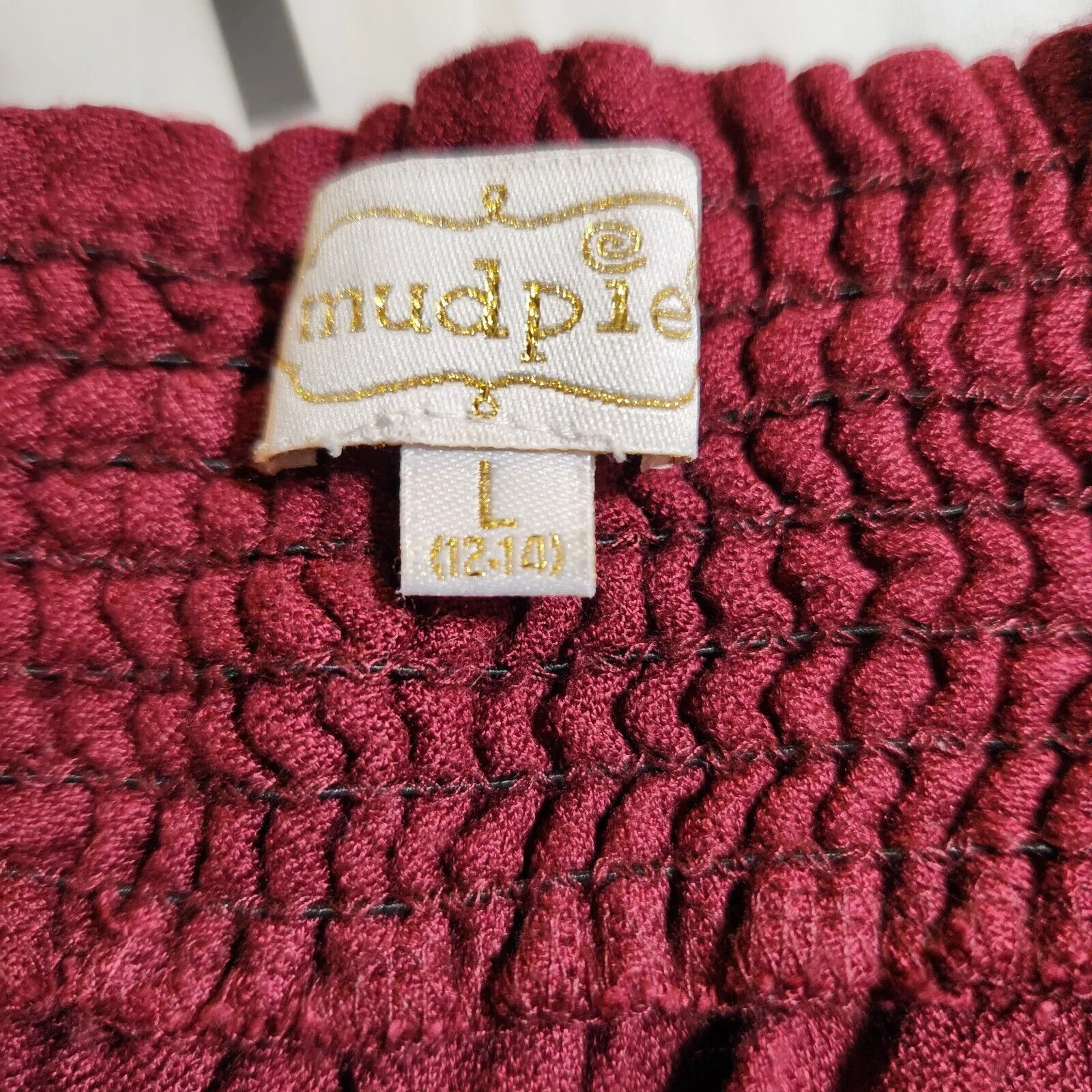 Mud Pie Large $62 Maroon Elle Off Shoulder Stretch Ruched 3/4 Sleeve Shift Dress - Image 8