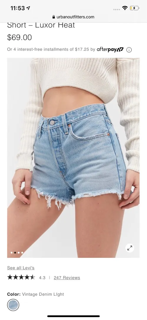 Levi’s High Rise Shorts - Image 3