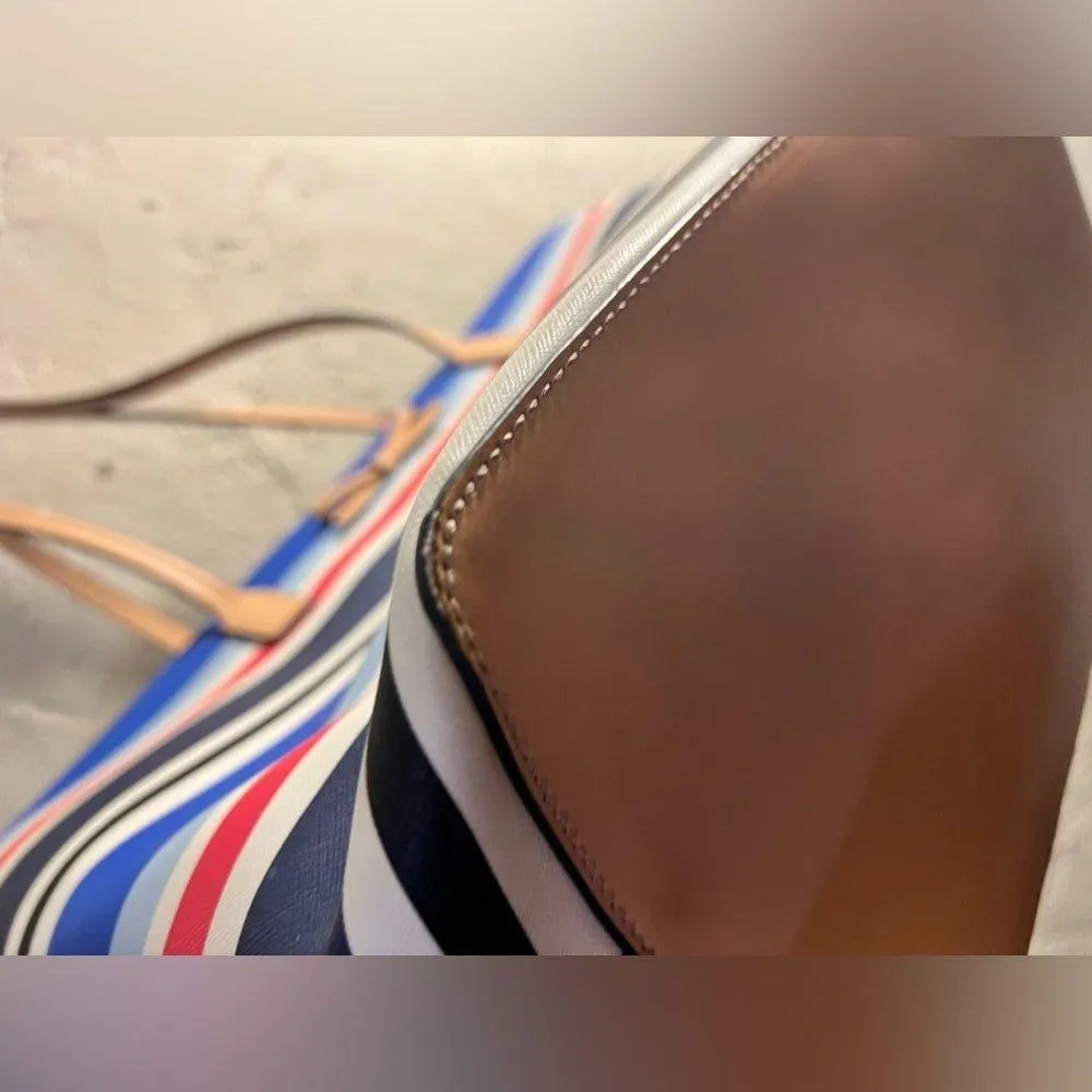 KATE SPADE Eden Street Margareta Stripe Saffiano Leather XL tote- gorgeous bag - Image 4