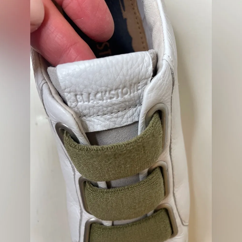 Blackstone Women’s Low Sneakers‎ 3 Strap White Lizard Size 11 - Image 8