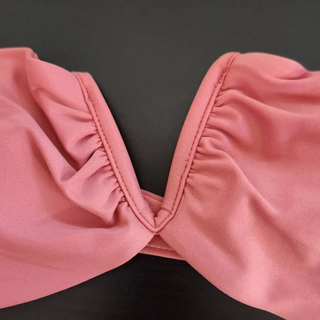 Andie Rose Pink Strapless Bikini Pink Swim Top NWT Size Medium Pink Andie Top - Image 2