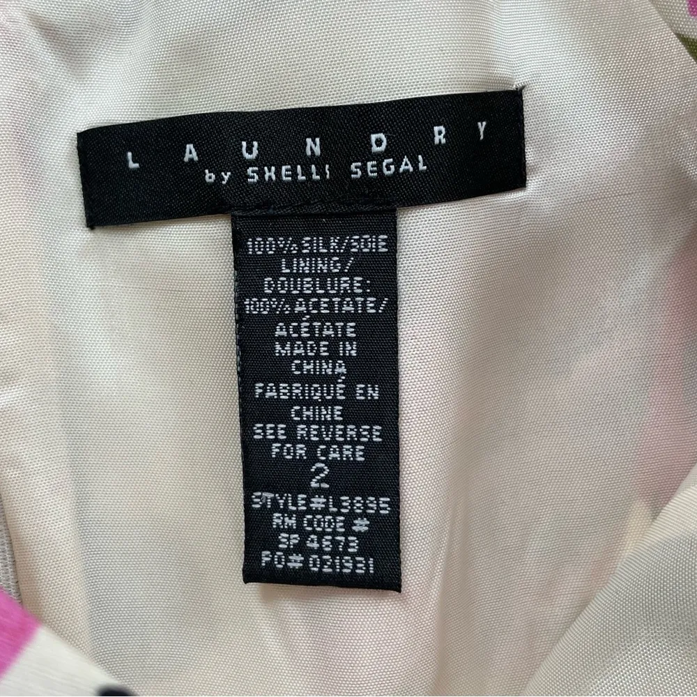 LAUNDRY by SHELLI SEGAL silk tank dress, size 2* - Image 13