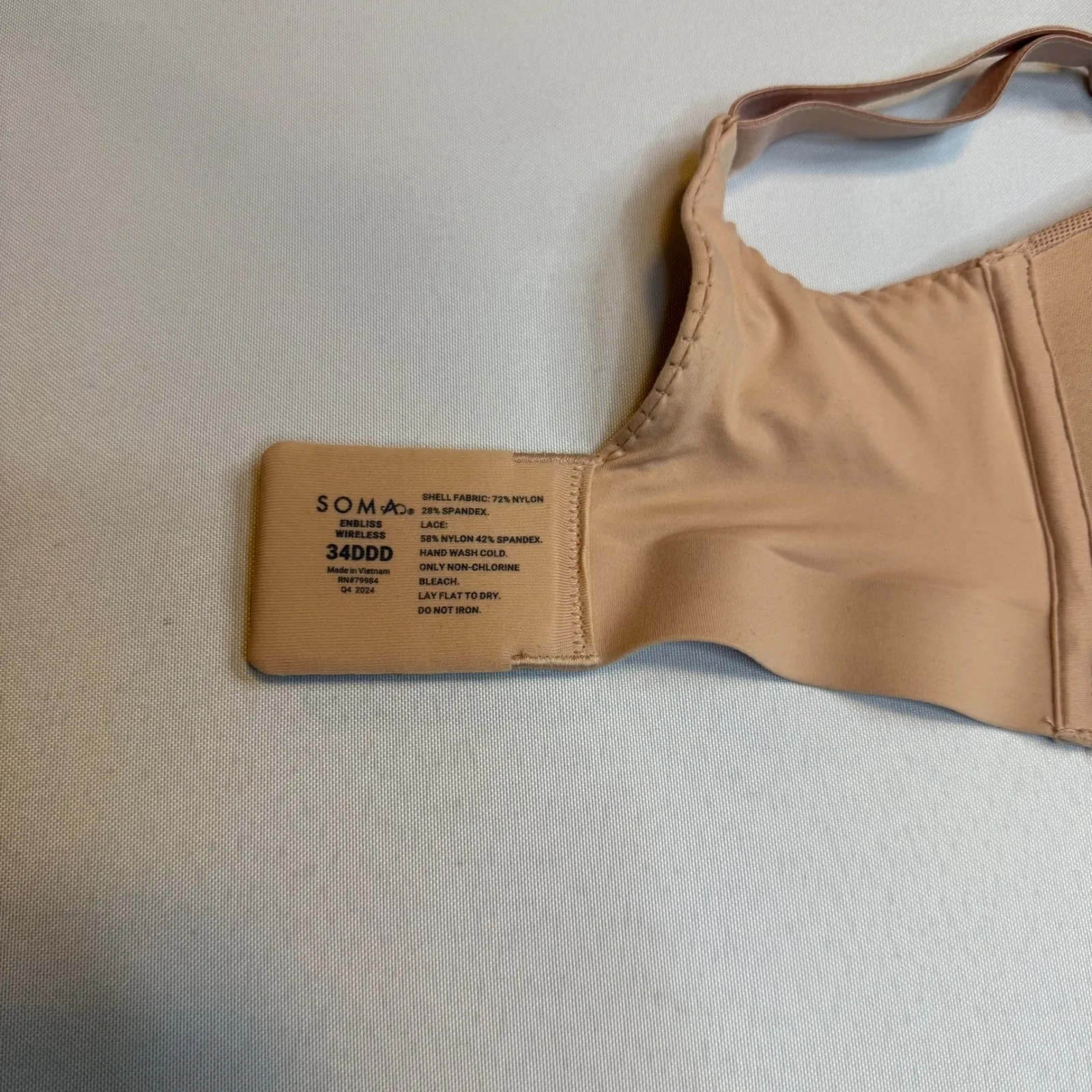 Soma Seamless Comfort Bra Nude Tan Everyday Wirefree Adjustable Straps 34DDD Size undefined - Image 11