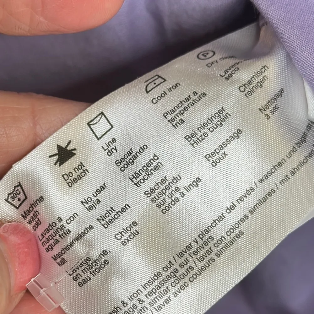 Esprit  Lavender Ruffled Lined Blouse with Hidden Zipper Back. New Without Tags - Image 6