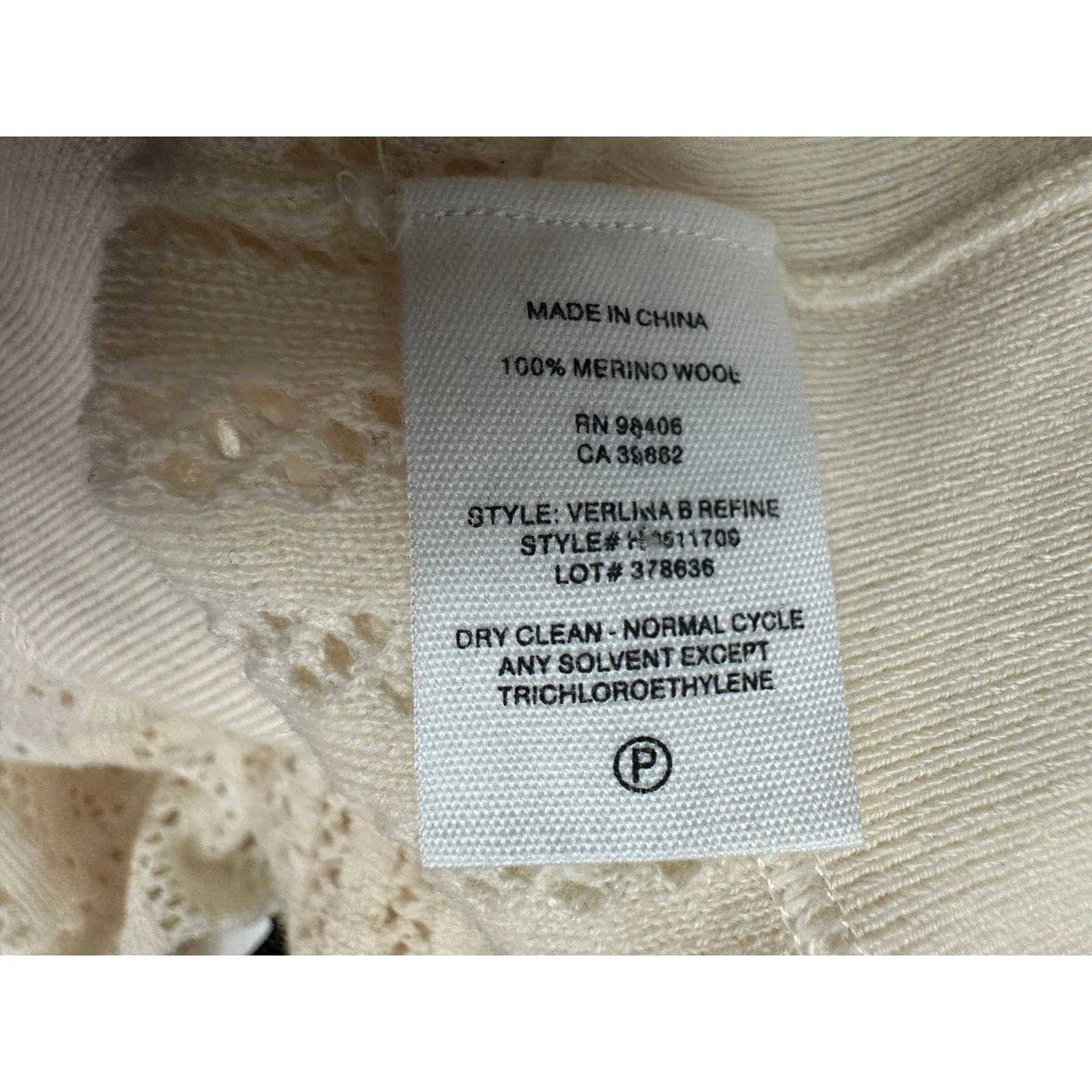 Theory Verlina Pointelle Cropped Merino Wool Knit Lightweight Sweater P (00/0) - Image 6