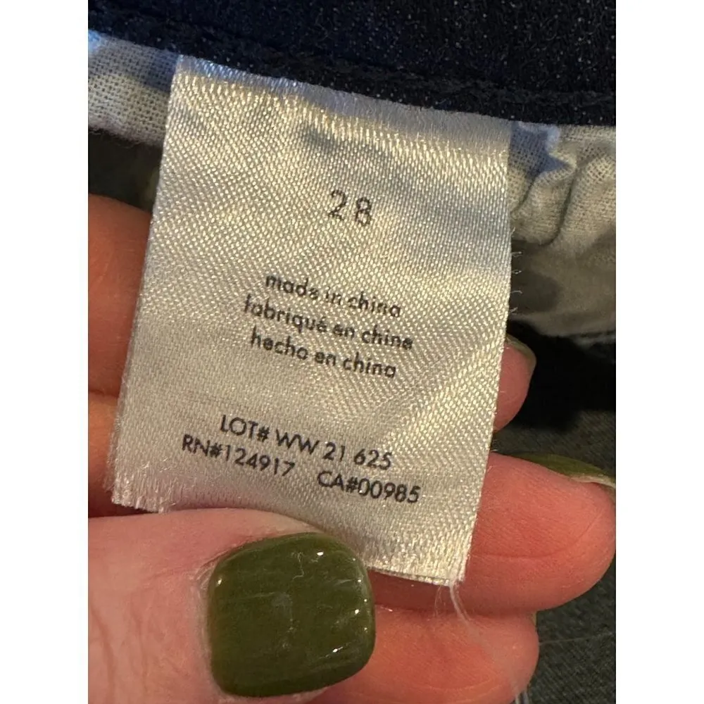 WEWOREWHAT Blue Dark Wash High RIse Straight Leg Jeans Size 28 - Image 9