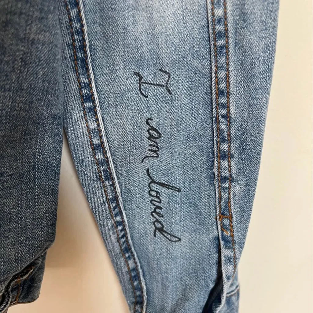Medium Denim Jacket with Graffiti - Image 3