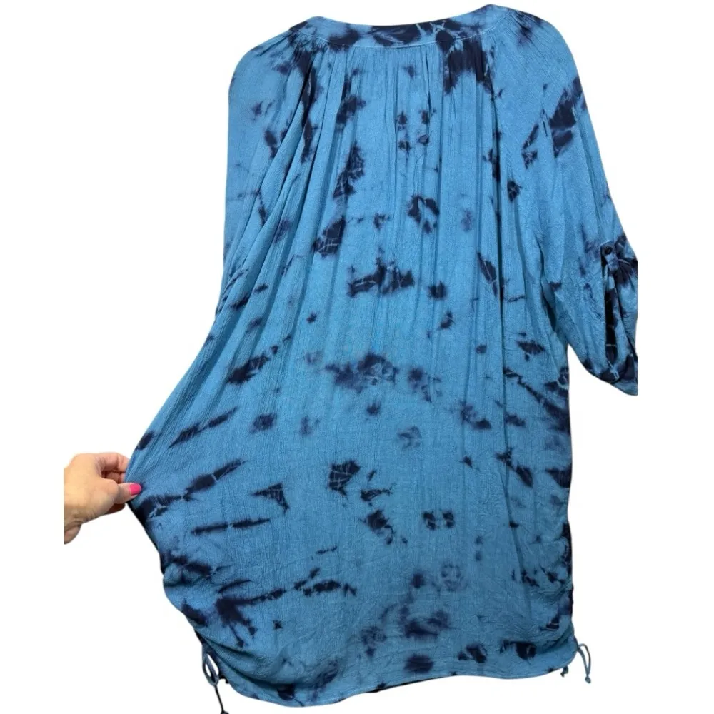 NWT Swimsuits For All Women’s Abigail Cover Up Tunic Top‎ Blue Size 14/16 Beach - Image 10