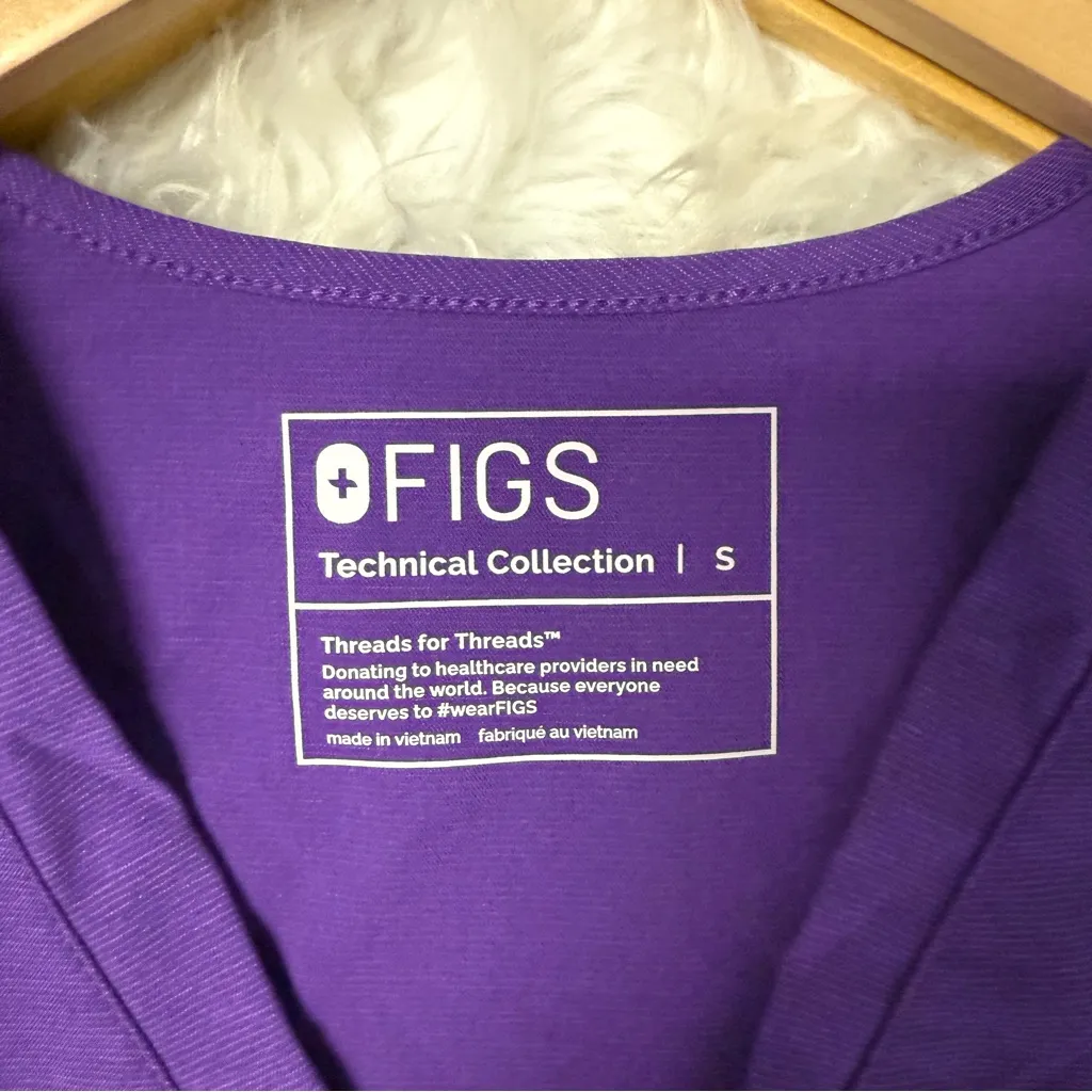 FIGS Technical Collection Scrub Set Purple Catarina Size Small Zamora Size Med - Image 5