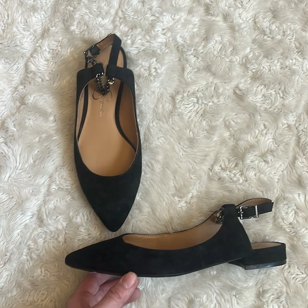 Jessica Simpson‎ Black Women's Slingback Flats Size 6 - Image 3