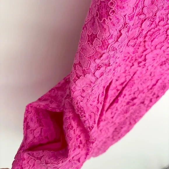 Shoshanna‎ Paris Dress Size 6 Fuchsia Bright Party Babydoll - Image 5