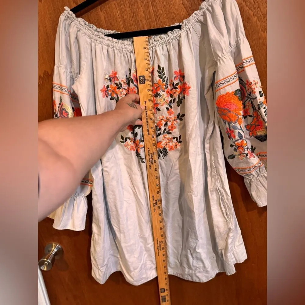 Free People Fleur Du Jour Off-The-Shoulder Mini Dress size  L - Image 11