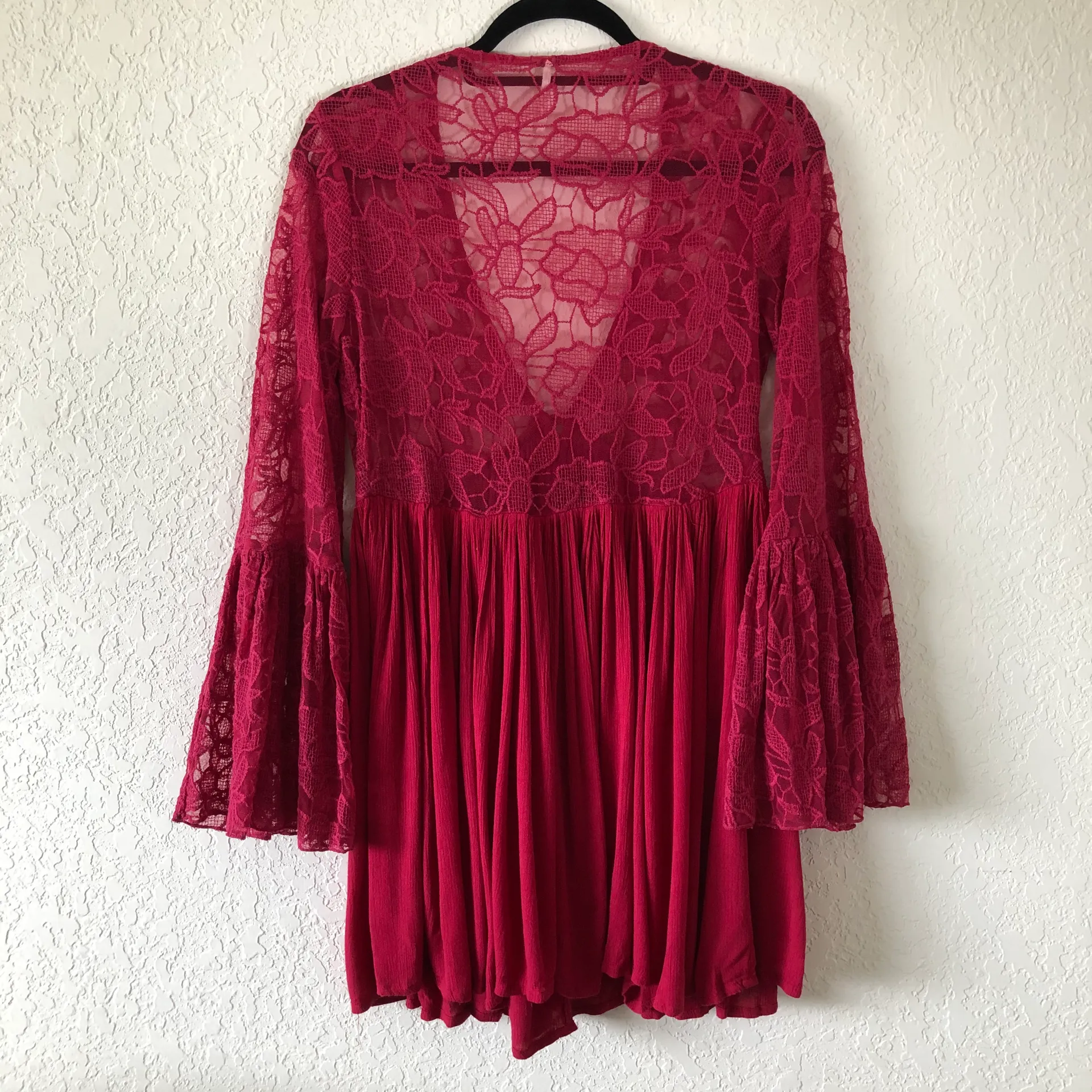Free People Love From India Red Lace Dress - Image 5