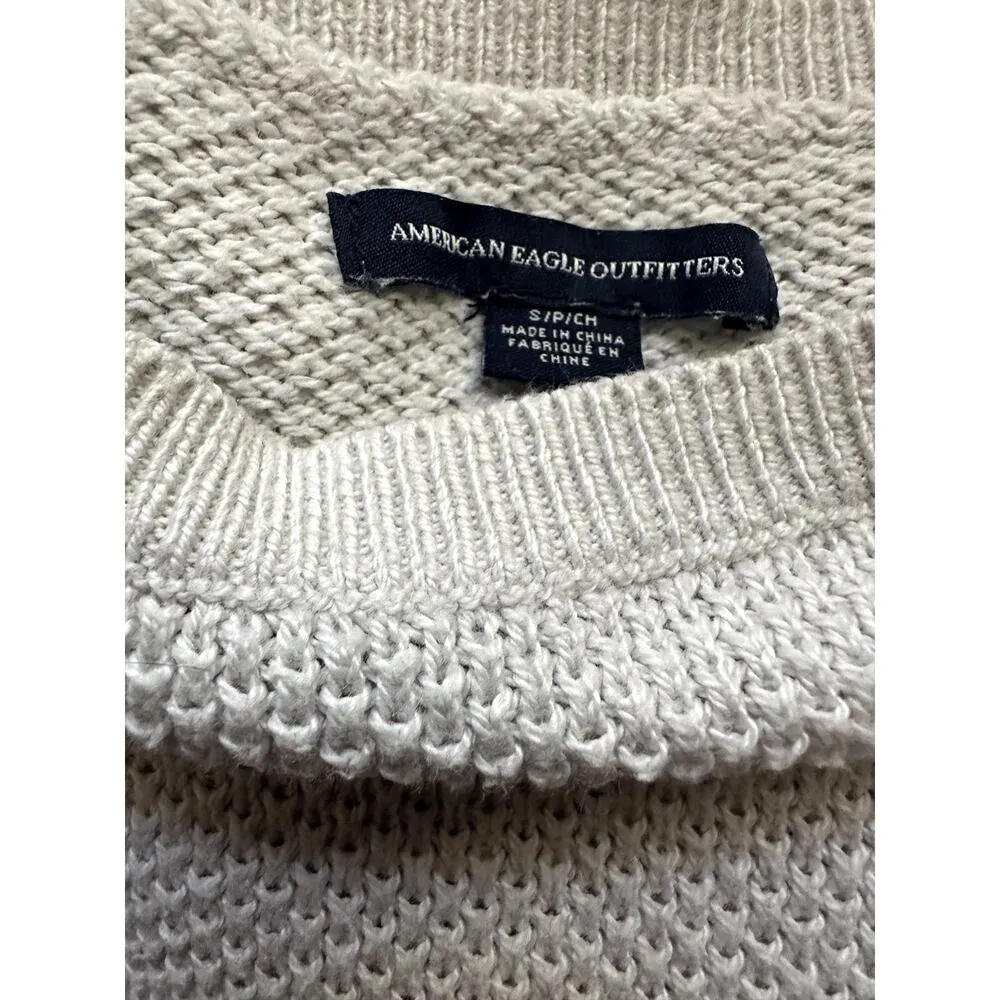 American Eagle Cream sweater Small Light weight - Image 4