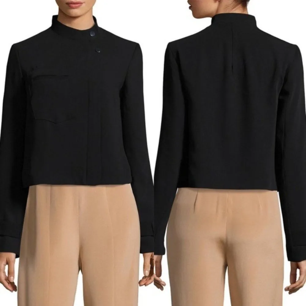 RACHEL Rachel Roy Black Mock Neck Moto Jacket Blazer Size 8 - Image 12