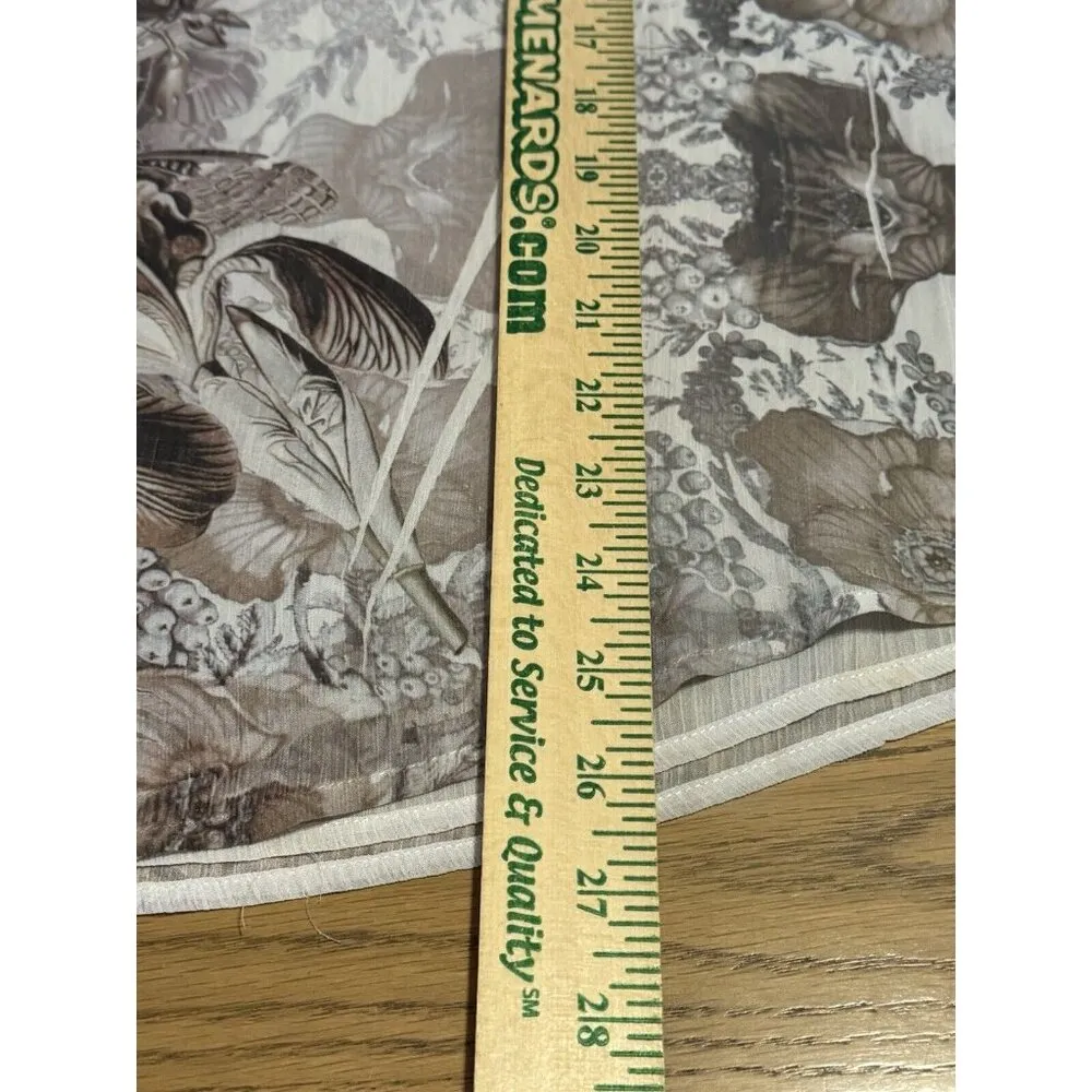 One World Live & Let Live Blouse Sz 1X Artsy Floral Lightweight Lined Tie Sleeve - Image 4