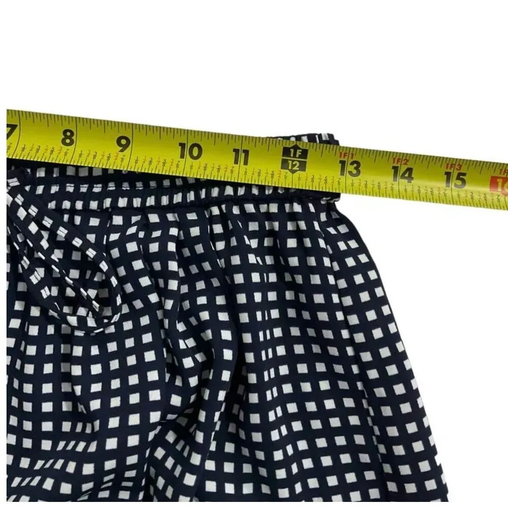 J. Crew Mercantile Blue & White Checked Drawstring Shorts Women's Sz XS | 18 - Image 6