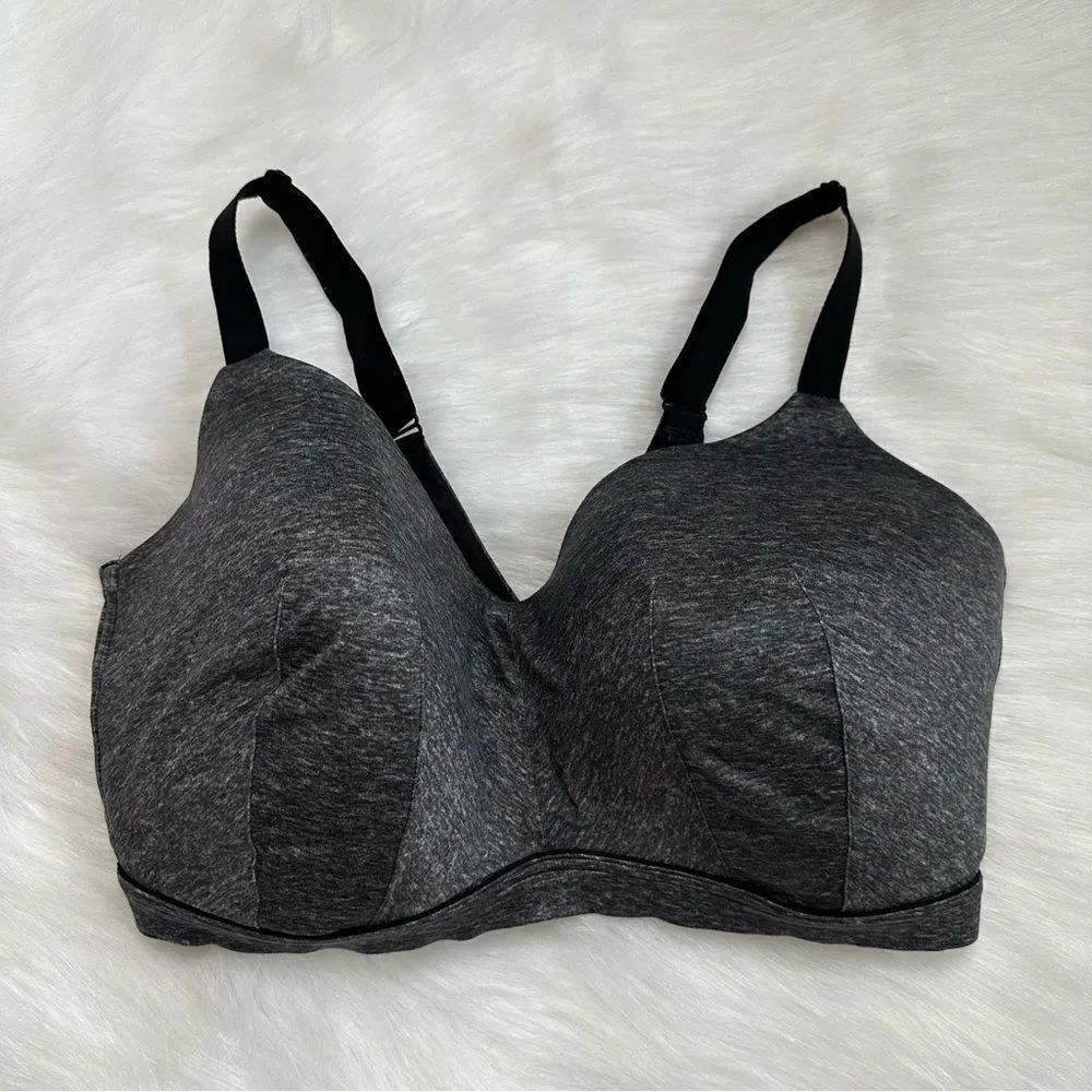 Cacique Charcoal Gray Marled Modern Lightly Lined Lounge Bra - Image 5