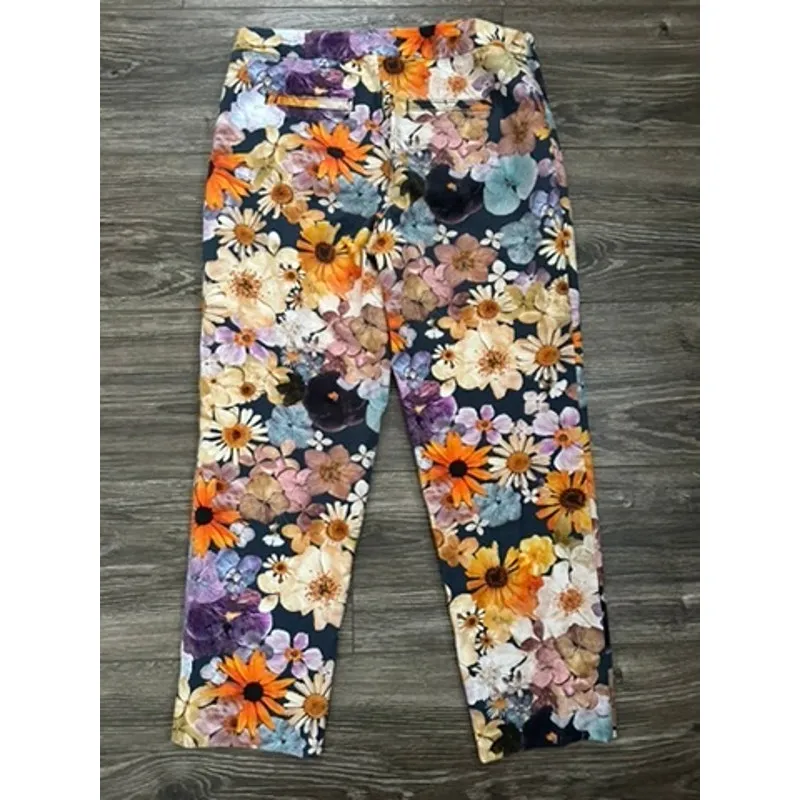 Anthropologie Maeve Moxy Collection Pants Floral Women Size4P Trousers Colorful - Image 7