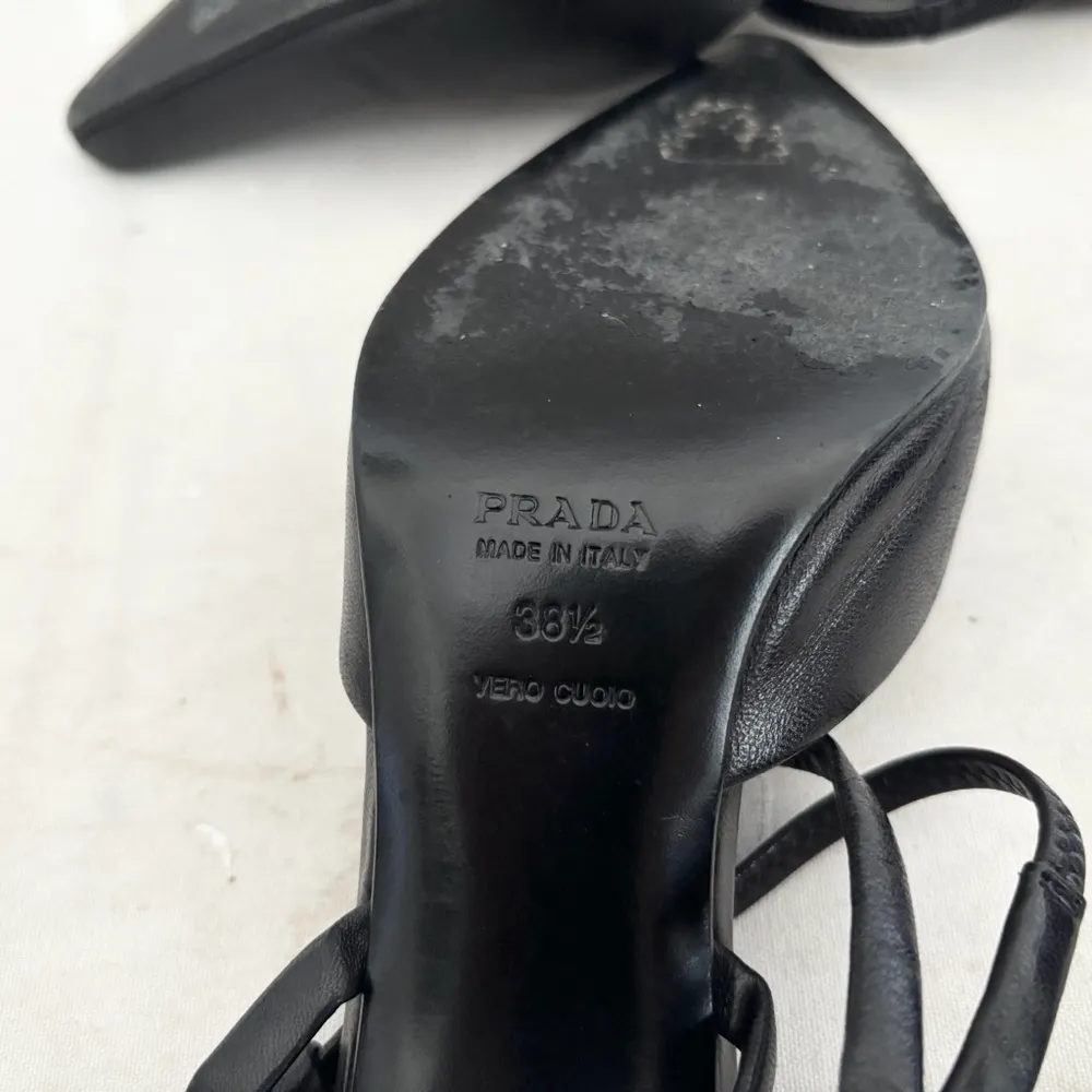 Prada Leather Slingback Pumps - Image 8