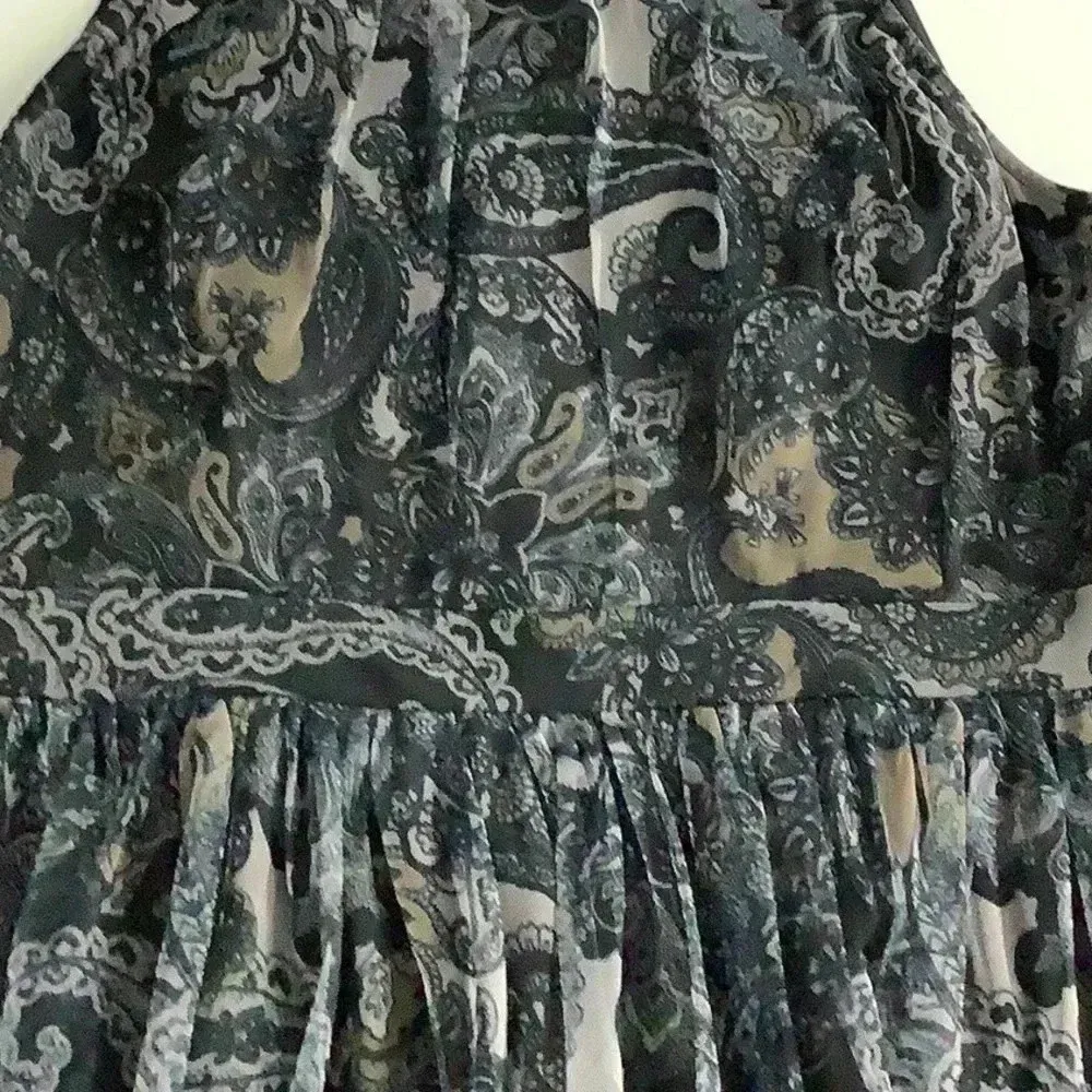 Candalite Size Large Paisley Print Sleeveless Dress With Lining. New With Tags - Image 9