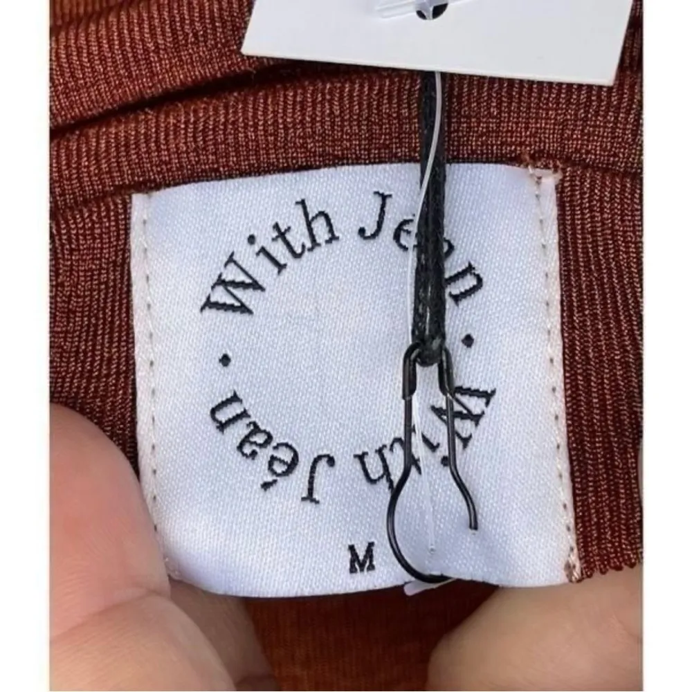 With Jéan Lena Halter Wrap Mini Dress - Chocolate Brown, NWT Medium - Image 9