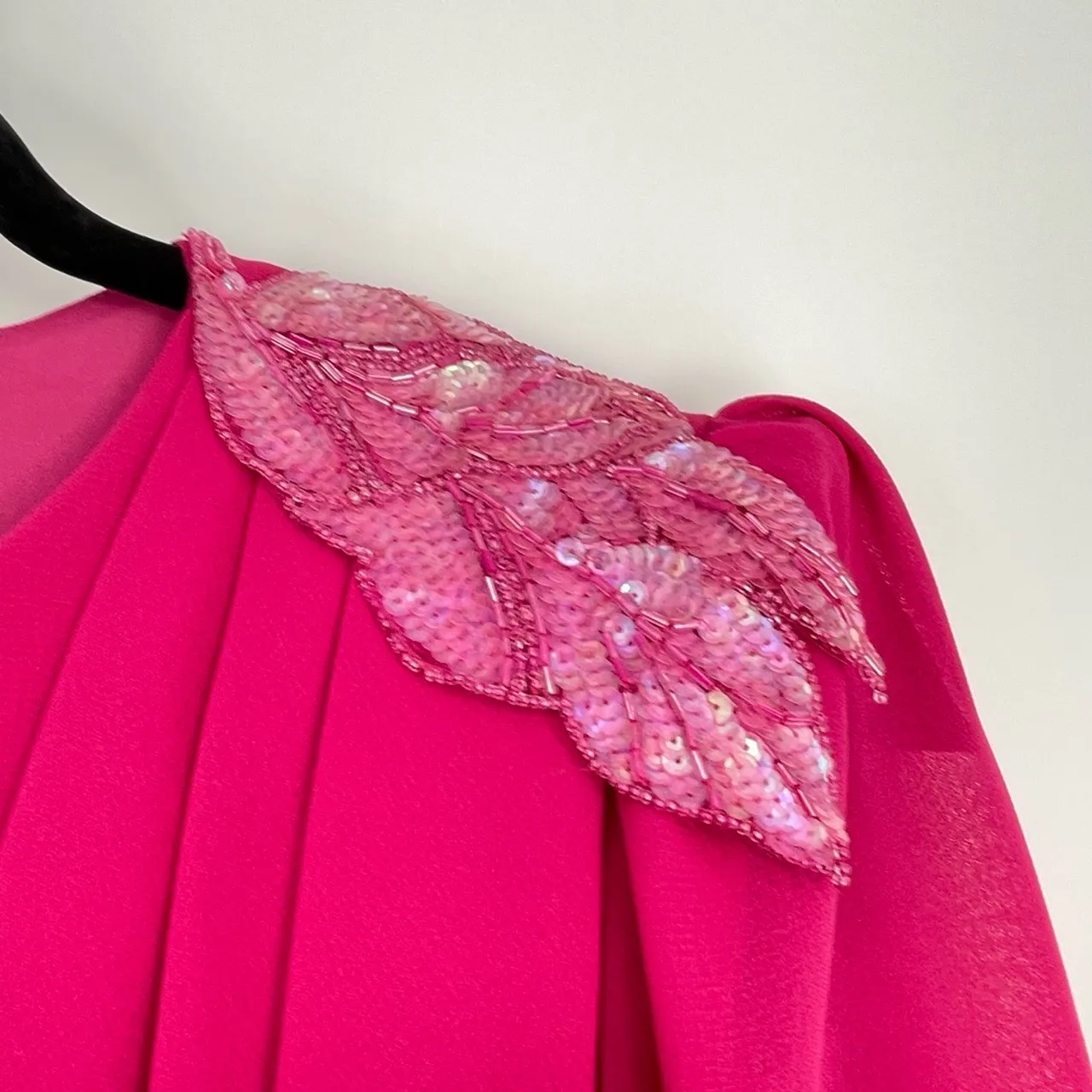 Ursula of Switzerland Embellished Layered Flowy Tiered Evening Dress‎ Size 10 Pink - Image 6