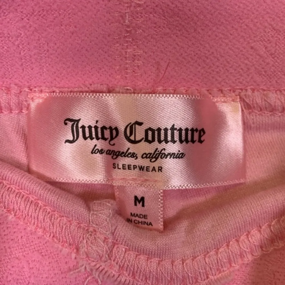 Juicy Couture Big Bling Velour Track Shorts Pink Lemonade Size Med EUC #2879 - Image 3