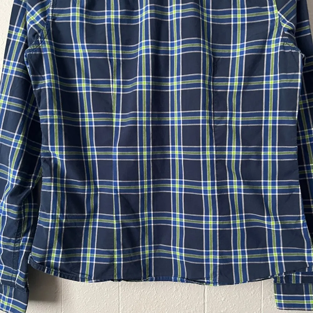 Hollister Shirt Womens M Y2K Cotton Stretch Plaid Western Rodeo Cowgirl Festival - Image 8