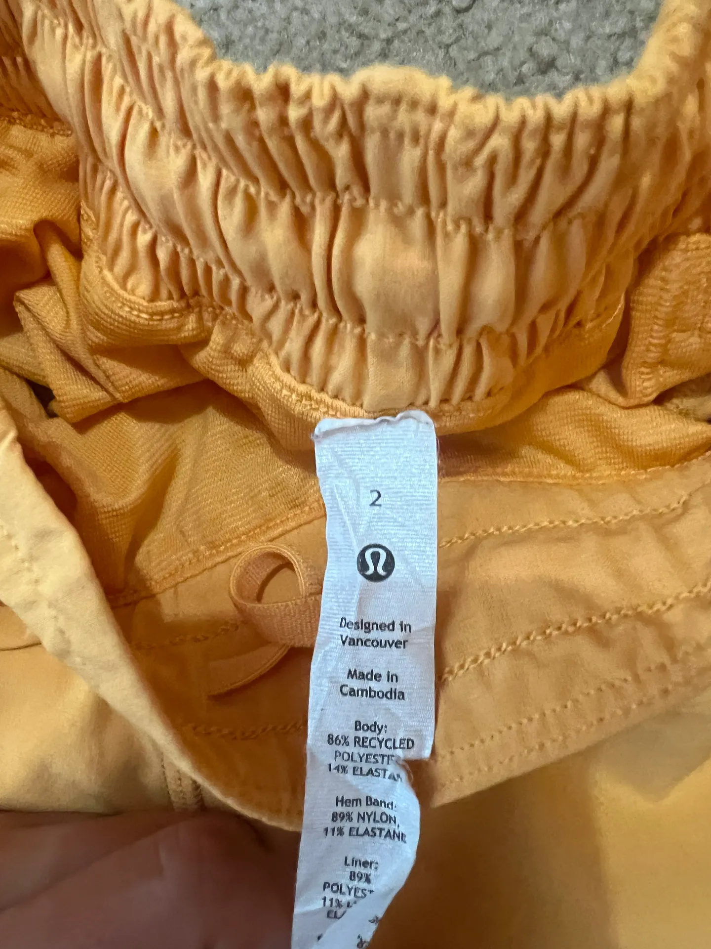Lululemon Hotty Hot Short 2.5” Mango - Image 3