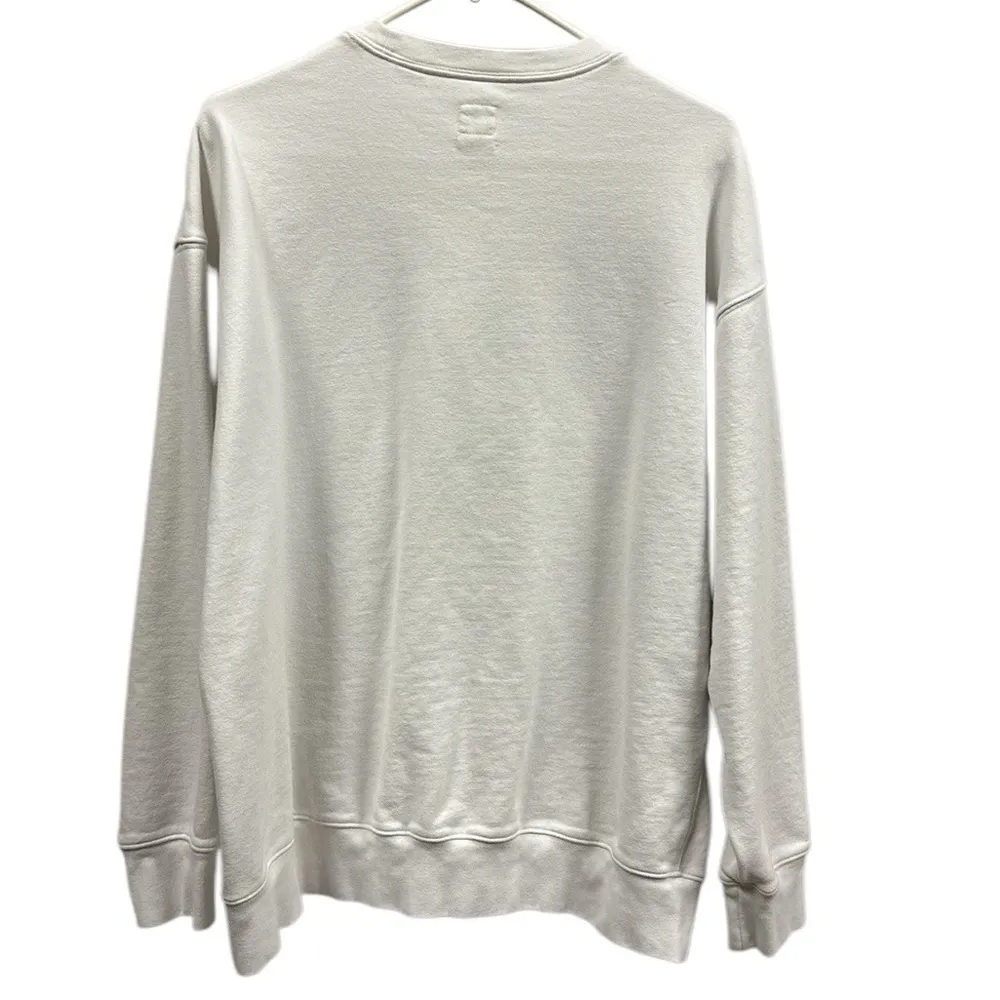 Levis White Relaxed Graphic Logo Crew Neck Cotton Long Sleeve Sweatshirt Large - Image 7