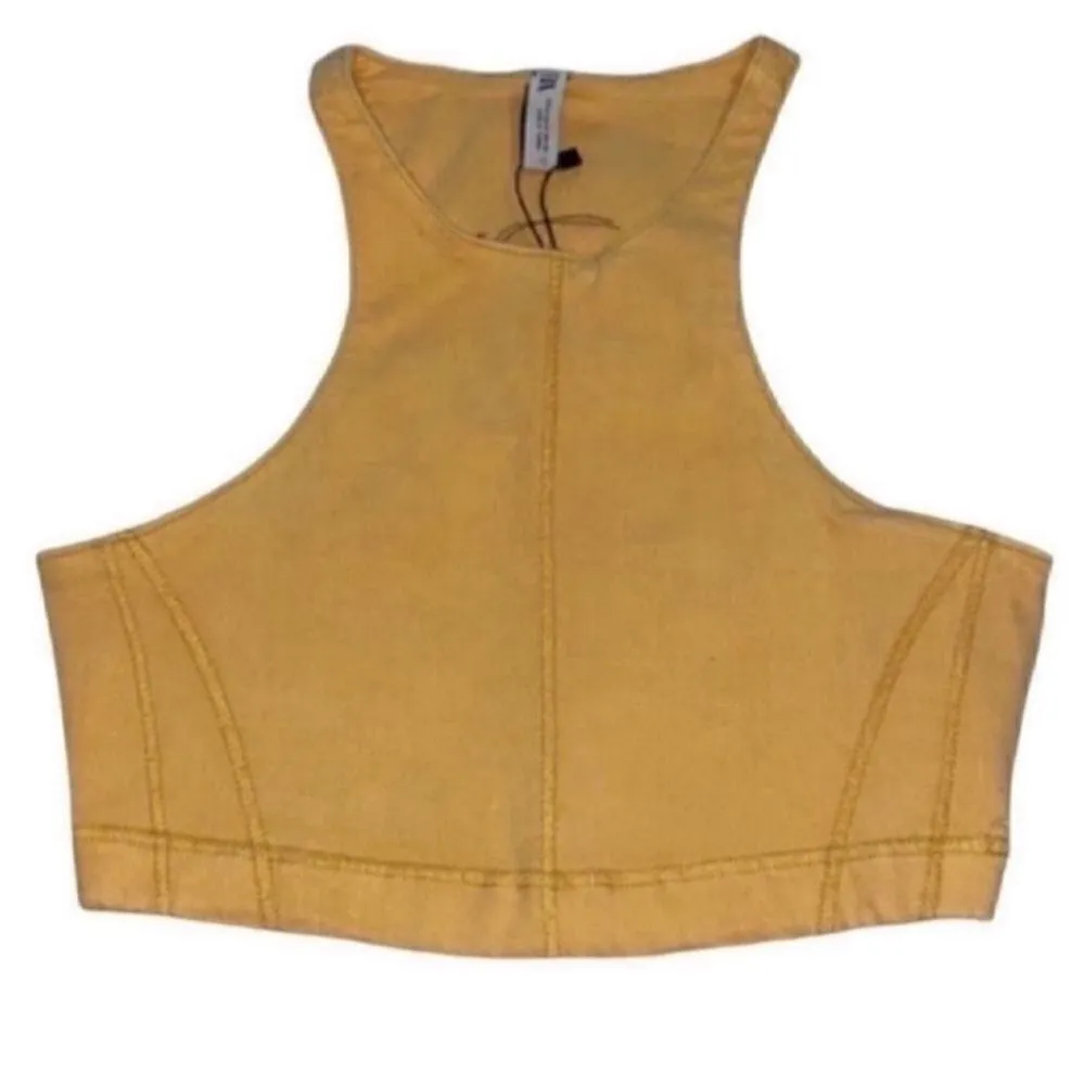 Zara Orange Denim Crop Top/Biker Short
Set(Size Small) - Image 7