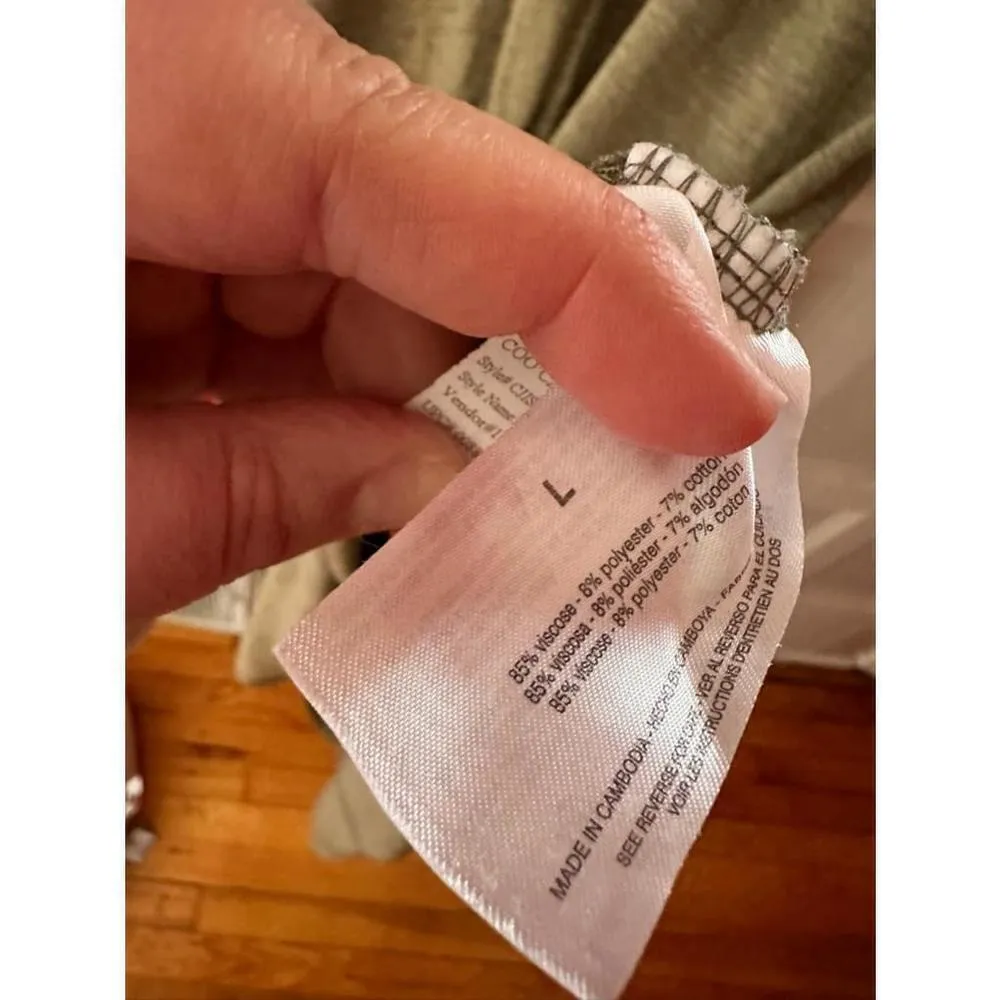 Jessica Simpson Finlee Green Midi T Shirt Dress Large - Image 11