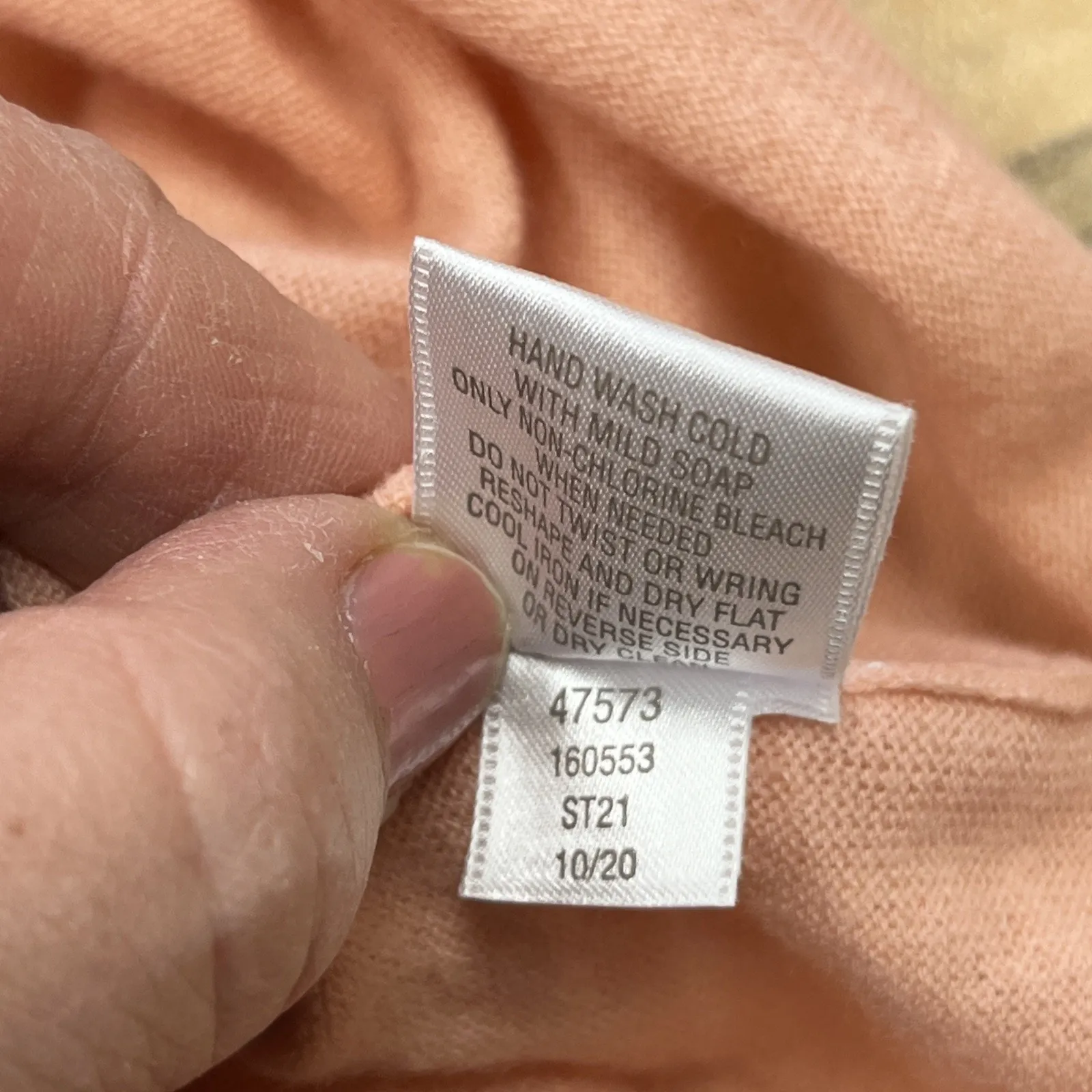 Garnet Hill Cashmere Tie-front Wrap Cardigan Peach Size XS Parisian Capsule - Image 11