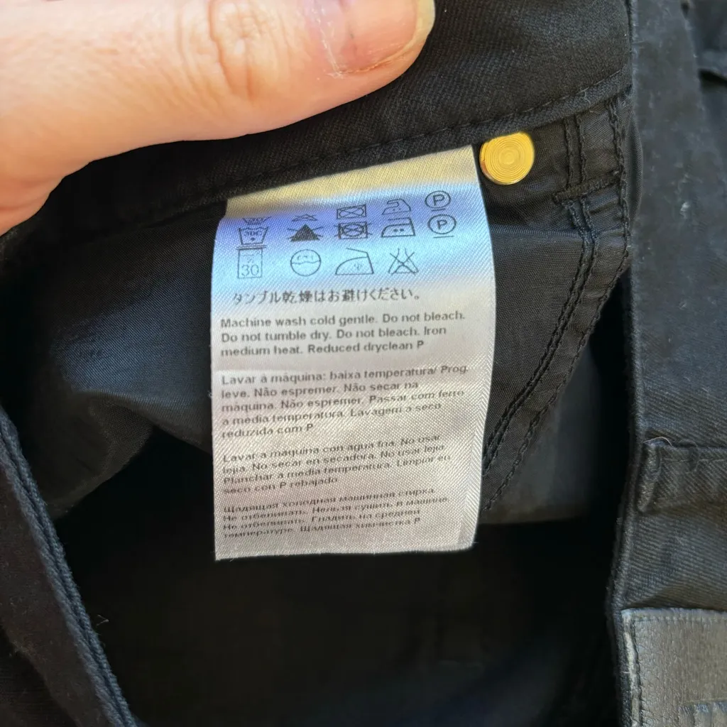 Escada Black Wide Leg raw‎ hem gold accents EU 34/US 2 Size undefined - Image 9