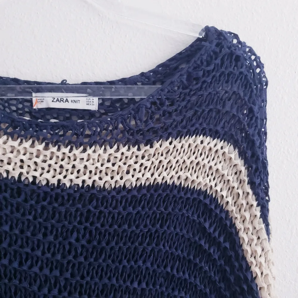 Zara Knit Long Sleeve Chunky Stripe Sweater - Image 2