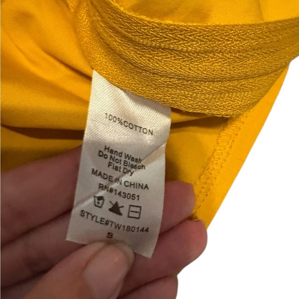 Windsor yellow orange short sleeve crop top size small - Image 6