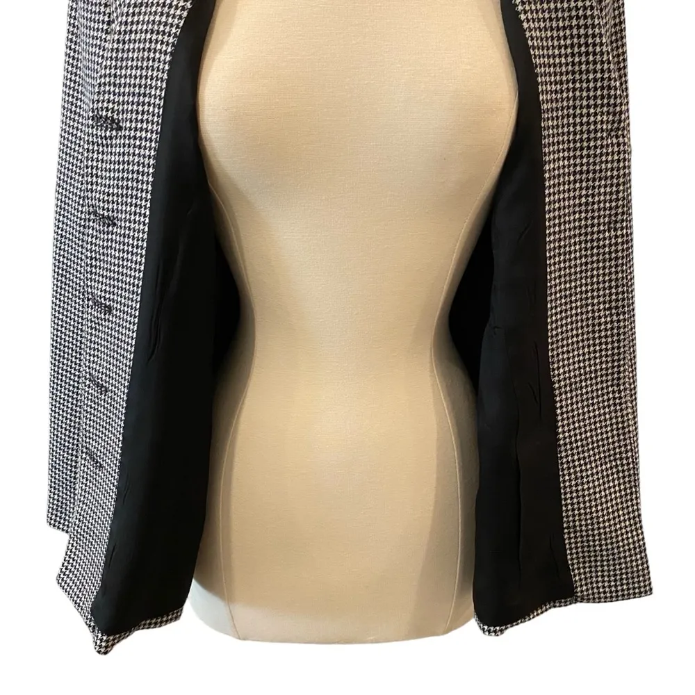 American Vintage Wool Houndstooth Pattern Blazer Jacket Vintage Y2K - Image 10