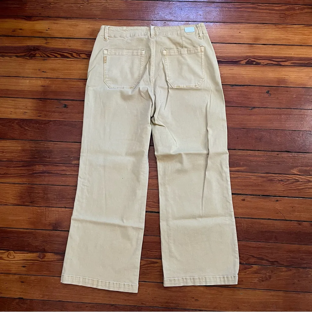 PAIGE Carly Vintage Golden Glow Wide Leg Jeans - Image 8
