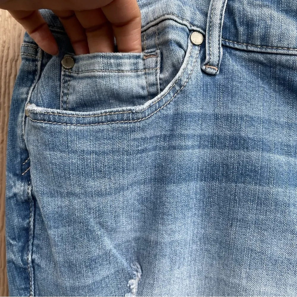 Torrid Womens Jeams Blue Denim Girlfriend Distressed Light Wash Plus Size 24 - Image 7