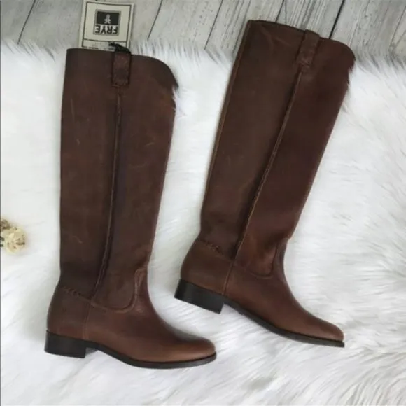 -NEW Frye Cara Roper Tall Riding Boot ‎ (Cognac) 6M - Image 2