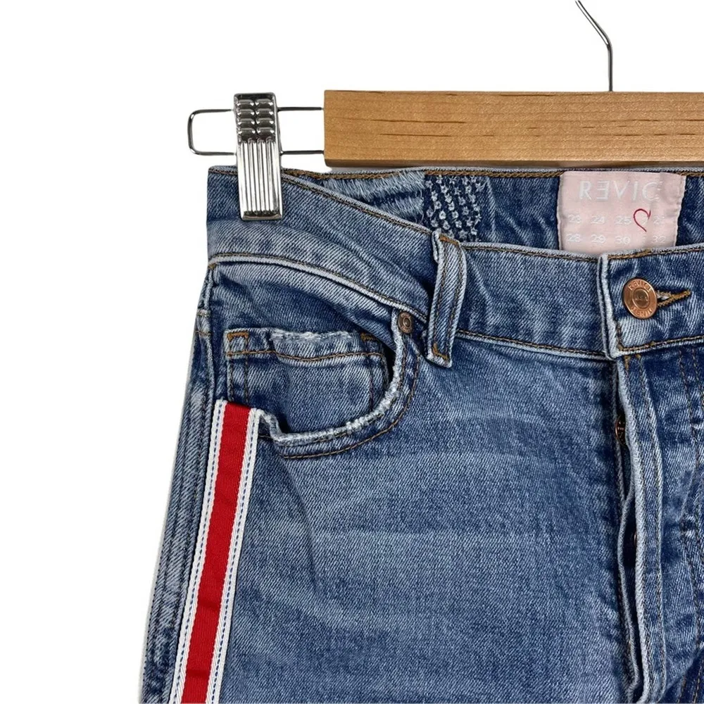 Revice | Ruby Tuesday Racer Stripe Raw Hem High Rise Jeans 26 - Image 7